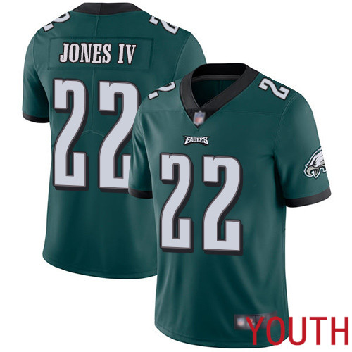 Youth Philadelphia Eagles 22 Sidney Jones Midnight Green Team Color Vapor Untouchable NFL Jersey Limited